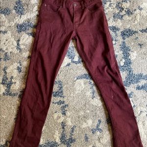 J.Crew maroon jeans 30 x 32 The Driggs